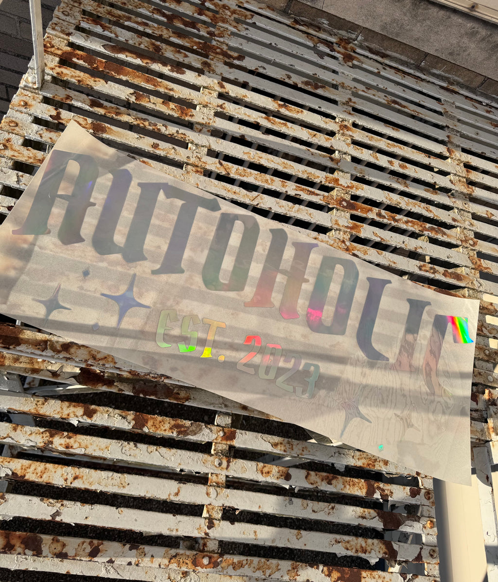 AutoHolic Oil Slick Rear Banner