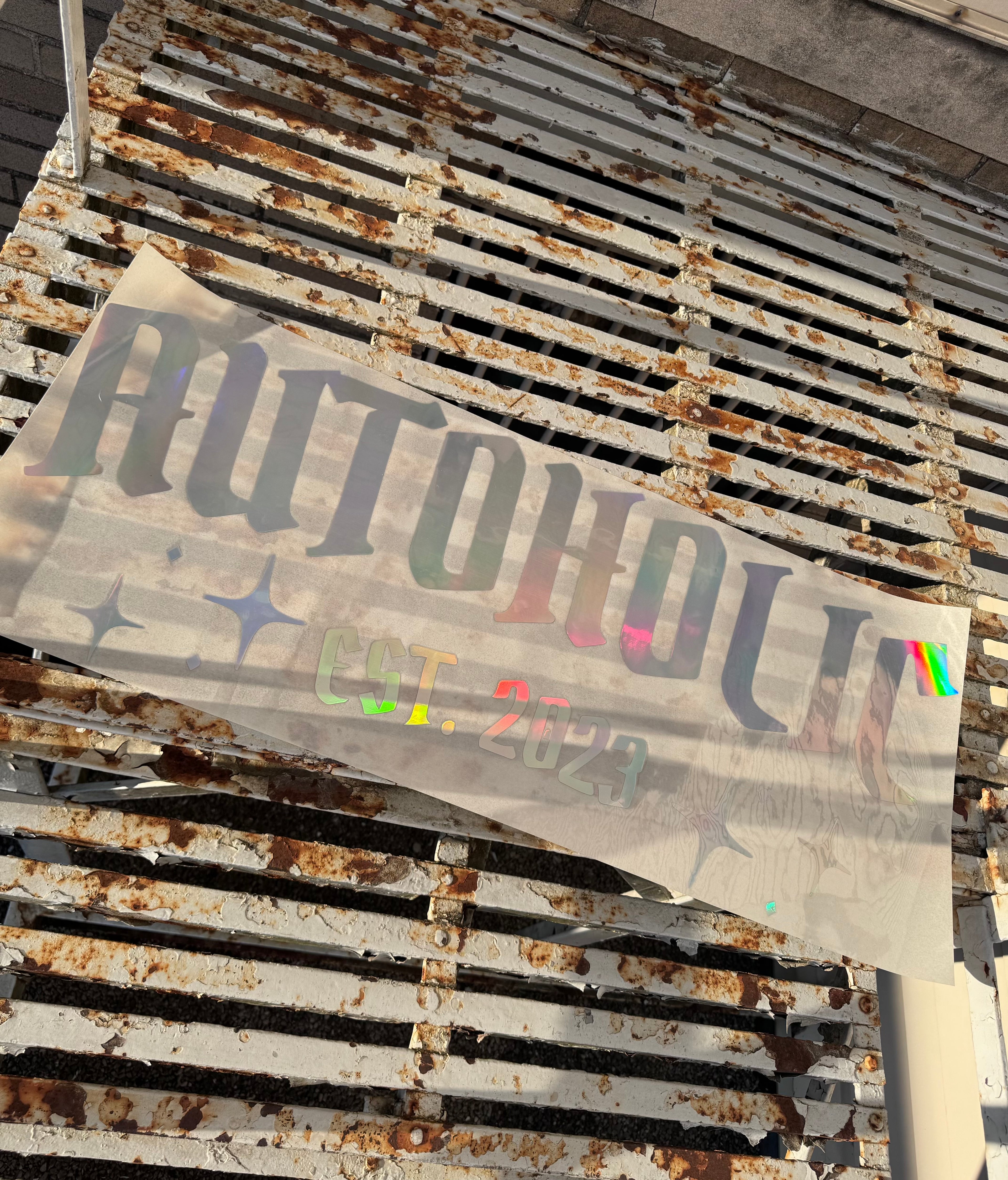 AutoHolic Oil Slick Rear Banner